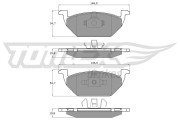 TX 12-10 Sada brzdových destiček, kotoučová brzda TOMEX Brakes