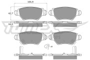 TX 12-14 Sada brzdových destiček, kotoučová brzda TOMEX Brakes