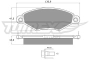 TX 12-15 Sada brzdových destiček, kotoučová brzda TOMEX Brakes