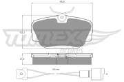 TX 12-201 Sada brzdových destiček, kotoučová brzda TOMEX Brakes