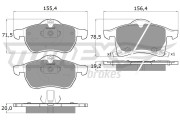 TX 12-22 Sada brzdových destiček, kotoučová brzda TOMEX Brakes