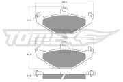 TX 12-37 Sada brzdových destiček, kotoučová brzda TOMEX Brakes