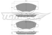 TX 12-50 Sada brzdových destiček, kotoučová brzda TOMEX Brakes