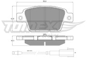 TX 12-511 Sada brzdových destiček, kotoučová brzda TOMEX Brakes