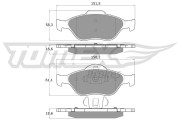 TX 12-55 Sada brzdových destiček, kotoučová brzda TOMEX Brakes