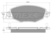 TX 12-58 Sada brzdových destiček, kotoučová brzda TOMEX Brakes