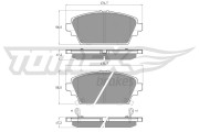 TX 12-63 Sada brzdových destiček, kotoučová brzda TOMEX Brakes