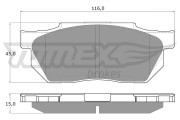 TX 12-64 Sada brzdových destiček, kotoučová brzda TOMEX Brakes