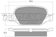 TX 12-70 Sada brzdových destiček, kotoučová brzda TOMEX Brakes