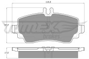 TX 12-75 Sada brzdových destiček, kotoučová brzda TOMEX Brakes