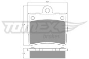 TX 12-77 Sada brzdových destiček, kotoučová brzda TOMEX Brakes