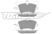 TX 12-78 Sada brzdových destiček, kotoučová brzda TOMEX Brakes