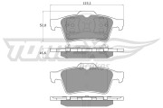 TX 12-95 Sada brzdových destiček, kotoučová brzda TOMEX Brakes