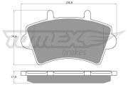 TX 13-02 Sada brzdových destiček, kotoučová brzda TOMEX Brakes