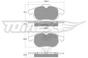 TX 13-04 Sada brzdových destiček, kotoučová brzda TOMEX Brakes