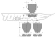 TX 13-15 Sada brzdových destiček, kotoučová brzda TOMEX Brakes