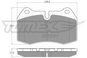 TX 13-24 Sada brzdových destiček, kotoučová brzda TOMEX Brakes