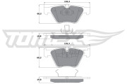 TX 13-25 Sada brzdových destiček, kotoučová brzda TOMEX Brakes