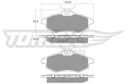 TX 13-28 Sada brzdových destiček, kotoučová brzda TOMEX Brakes