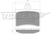 TX 13-33 Sada brzdových destiček, kotoučová brzda TOMEX Brakes