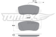 TX 13-34 Sada brzdových destiček, kotoučová brzda TOMEX Brakes