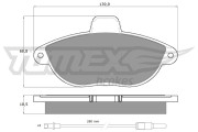 TX 13-35 Sada brzdových destiček, kotoučová brzda TOMEX Brakes