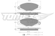 TX 13-37 Sada brzdových destiček, kotoučová brzda TOMEX Brakes