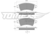 TX 13-44 Sada brzdových destiček, kotoučová brzda TOMEX Brakes