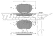 TX 13-50 Sada brzdových destiček, kotoučová brzda TOMEX Brakes