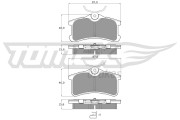 TX 13-65 Sada brzdových destiček, kotoučová brzda TOMEX Brakes