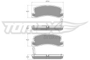 TX 13-66 Sada brzdových destiček, kotoučová brzda TOMEX Brakes