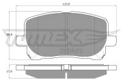 TX 13-67 Sada brzdových destiček, kotoučová brzda TOMEX Brakes