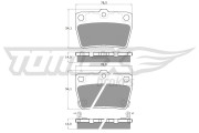 TX 13-86 Sada brzdových destiček, kotoučová brzda TOMEX Brakes