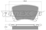 TX 13-95 Sada brzdových destiček, kotoučová brzda TOMEX Brakes