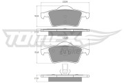 TX 14-05 Sada brzdových destiček, kotoučová brzda TOMEX Brakes