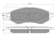 TX 14-22 Sada brzdových destiček, kotoučová brzda TOMEX Brakes