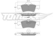 TX 14-30 Sada brzdových destiček, kotoučová brzda TOMEX Brakes