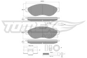 TX 14-39 Sada brzdových destiček, kotoučová brzda TOMEX Brakes