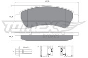 TX 14-41 Sada brzdových destiček, kotoučová brzda TOMEX Brakes