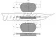 TX 14-49 Sada brzdových destiček, kotoučová brzda TOMEX Brakes