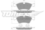 TX 14-57 Sada brzdových destiček, kotoučová brzda TOMEX Brakes