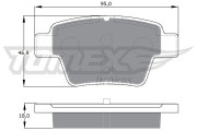 TX 14-65 Sada brzdových destiček, kotoučová brzda TOMEX Brakes