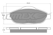 TX 14-66 Sada brzdových destiček, kotoučová brzda TOMEX Brakes