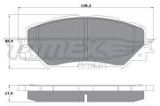 TX 14-72 Sada brzdových destiček, kotoučová brzda TOMEX Brakes