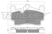 TX 14-76 Sada brzdových destiček, kotoučová brzda TOMEX Brakes