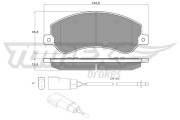 TX 14-77 Sada brzdových destiček, kotoučová brzda TOMEX Brakes