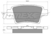 TX 14-82 Sada brzdových destiček, kotoučová brzda TOMEX Brakes