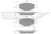 TX 14-86 Sada brzdových destiček, kotoučová brzda TOMEX Brakes