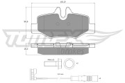 TX 15-13 Sada brzdových destiček, kotoučová brzda TOMEX Brakes