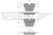 TX 15-14 Sada brzdových destiček, kotoučová brzda TOMEX Brakes